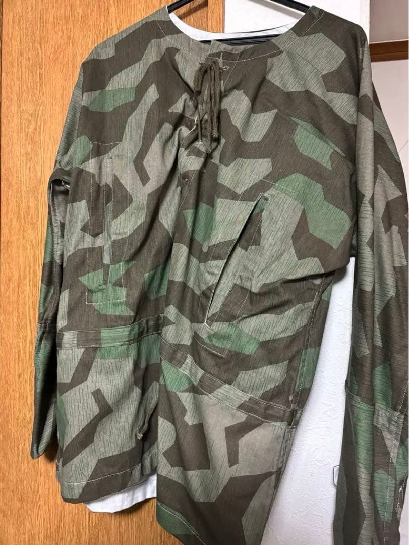 新品中国軍官給品現役用砂漠星林迷彩防寒服フード付きミリタリーコート