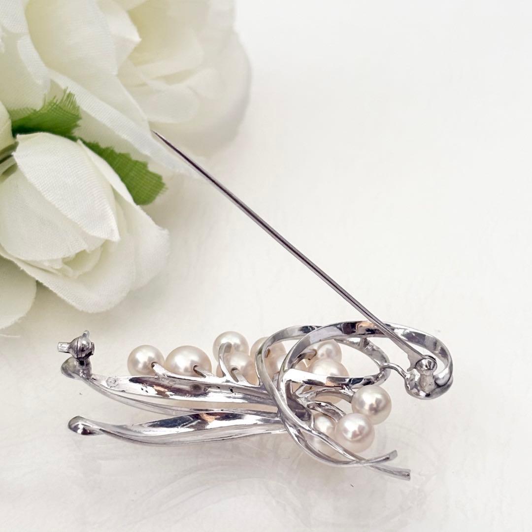 ☆美品☆ミキモト シルバー パール ブローチ 皇室御用達ブランド