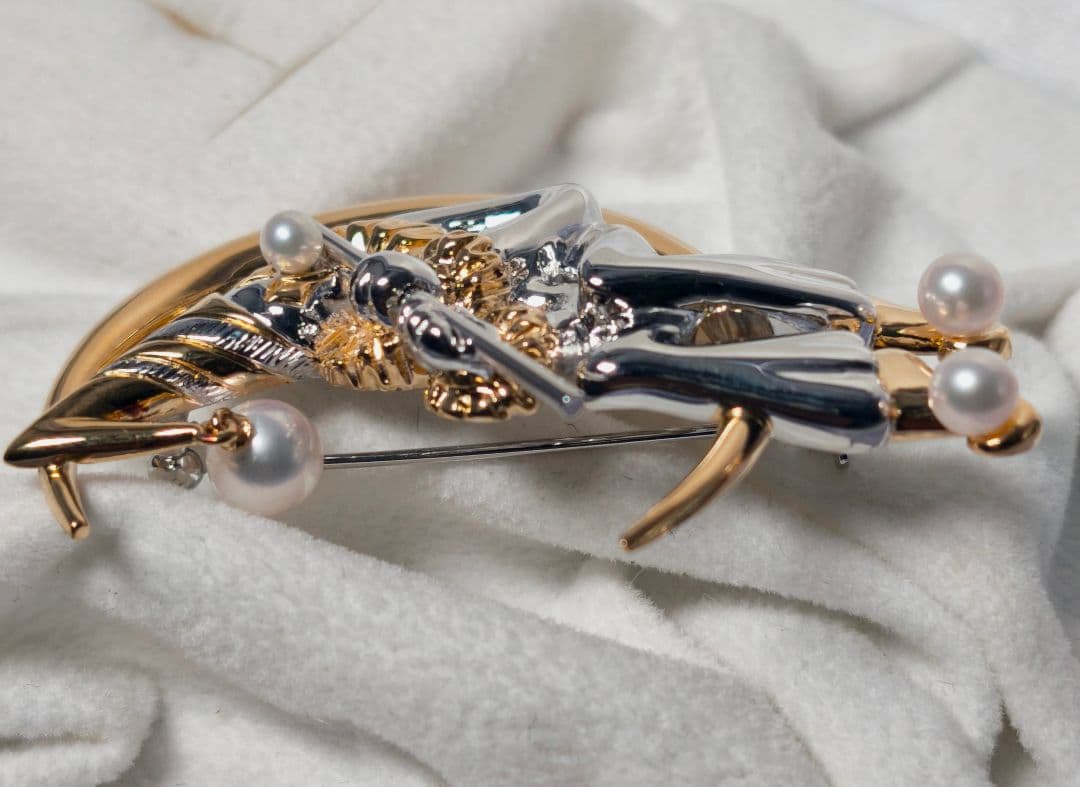 美品 最高級!!】ミキモト ブローチ パール ピエロ フォーマル 皇室御用達