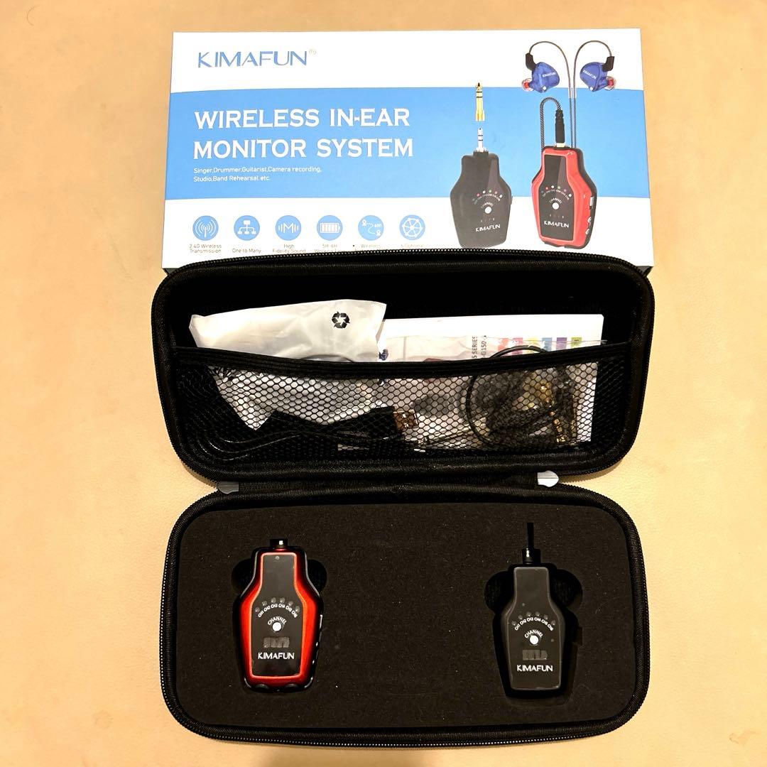 KIMAFUN 2.4G ワイヤレスインイヤーモニターシステム 充電式送信機