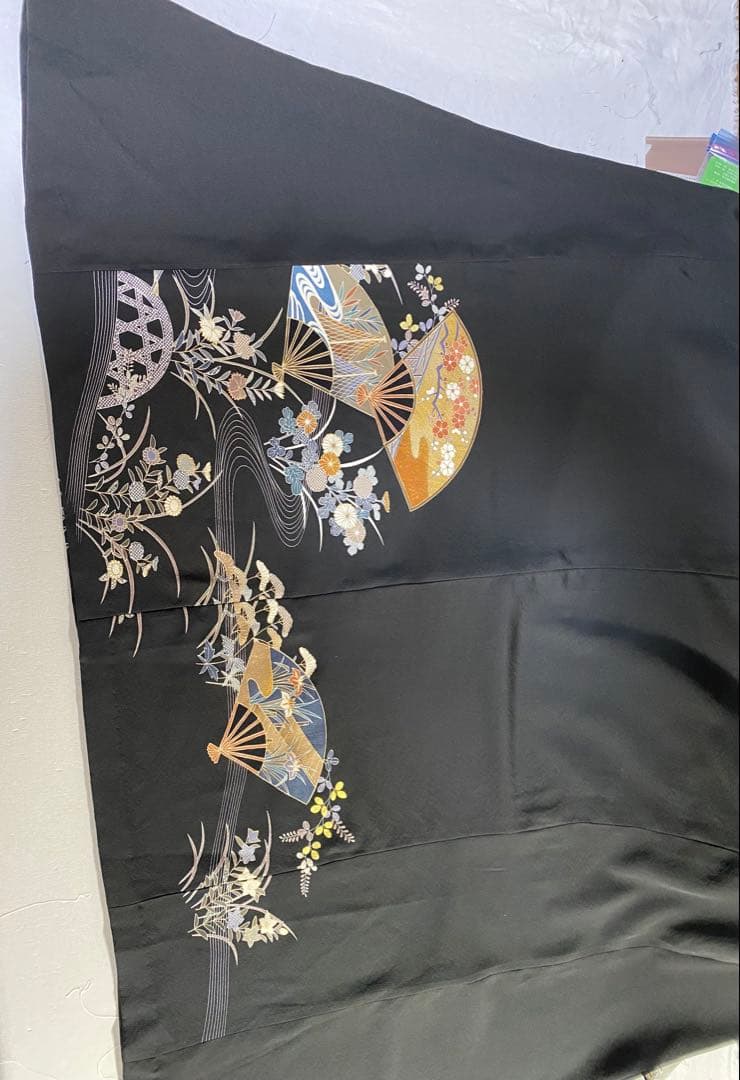 黒留袖リメイク　ボレロ付きロングドレス　大きいサイズ