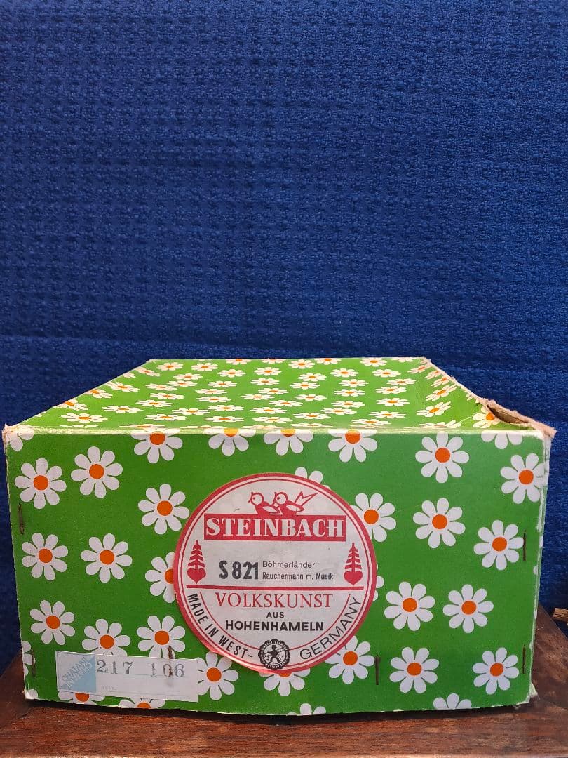 ヴィンテージ 旧西独製 シュタインバッハ 木製 煙出し人形 オルゴール