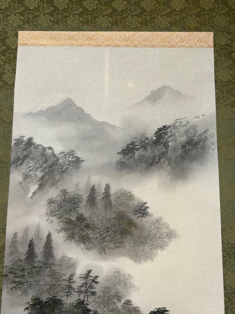 渓山流水」 松本秋峰 掛け軸 掛軸 共箱あり 山水図 二重箱 100 - メルカリ