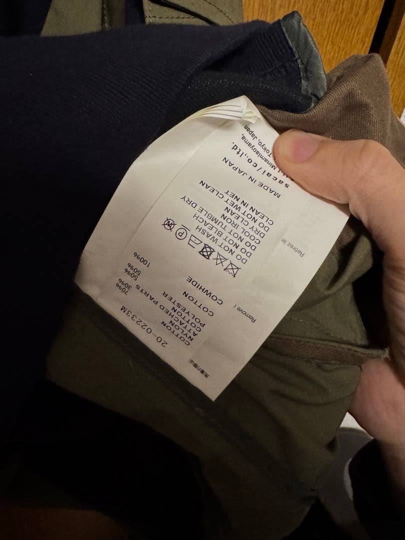 sacaiのパーカー サイズ3