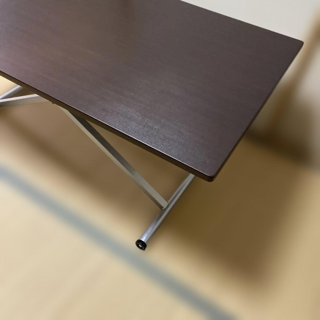 ニトリ　ダイニングテーブル 昇降式　ブラウン　広島県　お引き取り限定