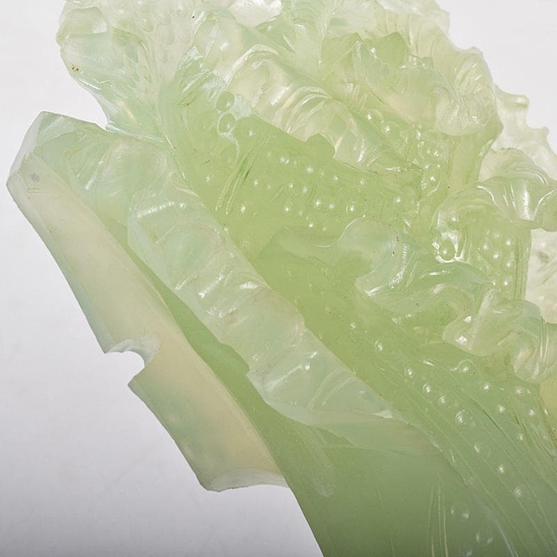 中国 玉石岫玉彫刻 白菜 置物 床飾 御隆坊古代宮廷家俱館