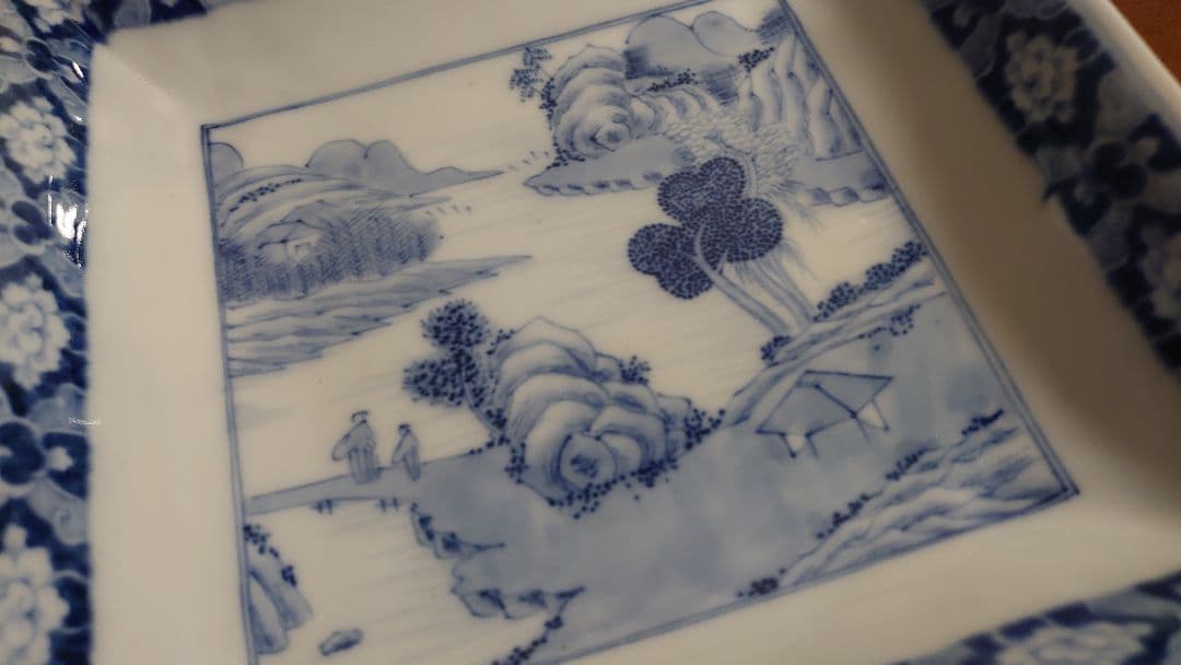 古伊万里 伊万里 角鉢 角皿 菓子皿 染付 アンティーク 蔵出し 江戸期 1