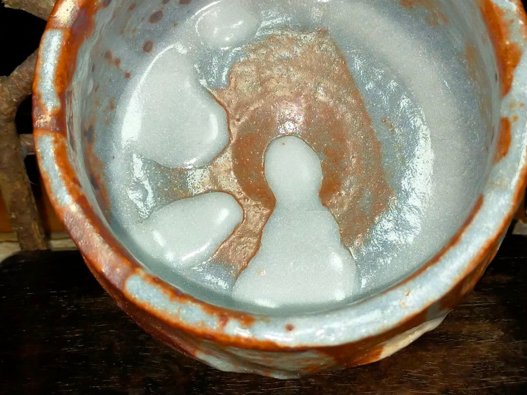 ♥美濃焼♥　鼠志野　志野　茶碗　在銘　茶道具　骨董　古玩　アンティーク