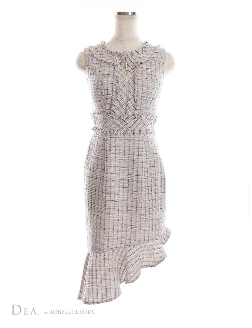 【送料無料】ローブドフルール ツイードドレス