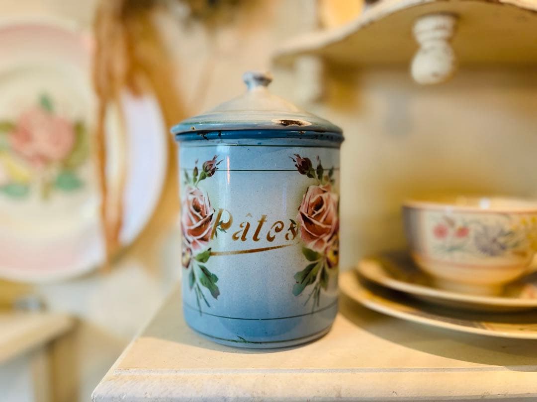 フランスアンティークホーローキャニスターセット③
