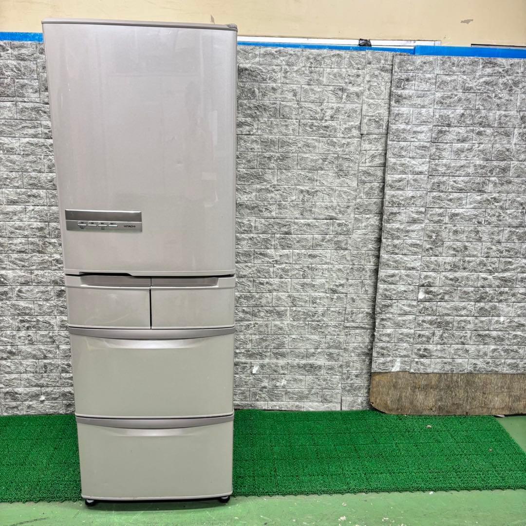 637 日立　大型冷蔵庫　415L 400l強　小型　家庭用　自動製氷　右開き