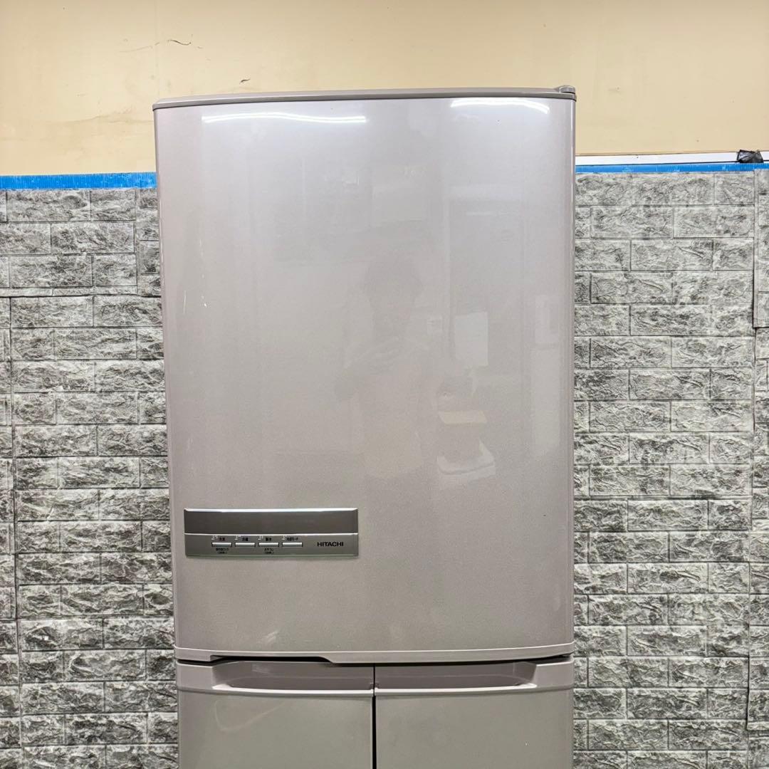 637 日立 大型冷蔵庫 415L 400l強 小型 家庭用 自動製氷 右開き