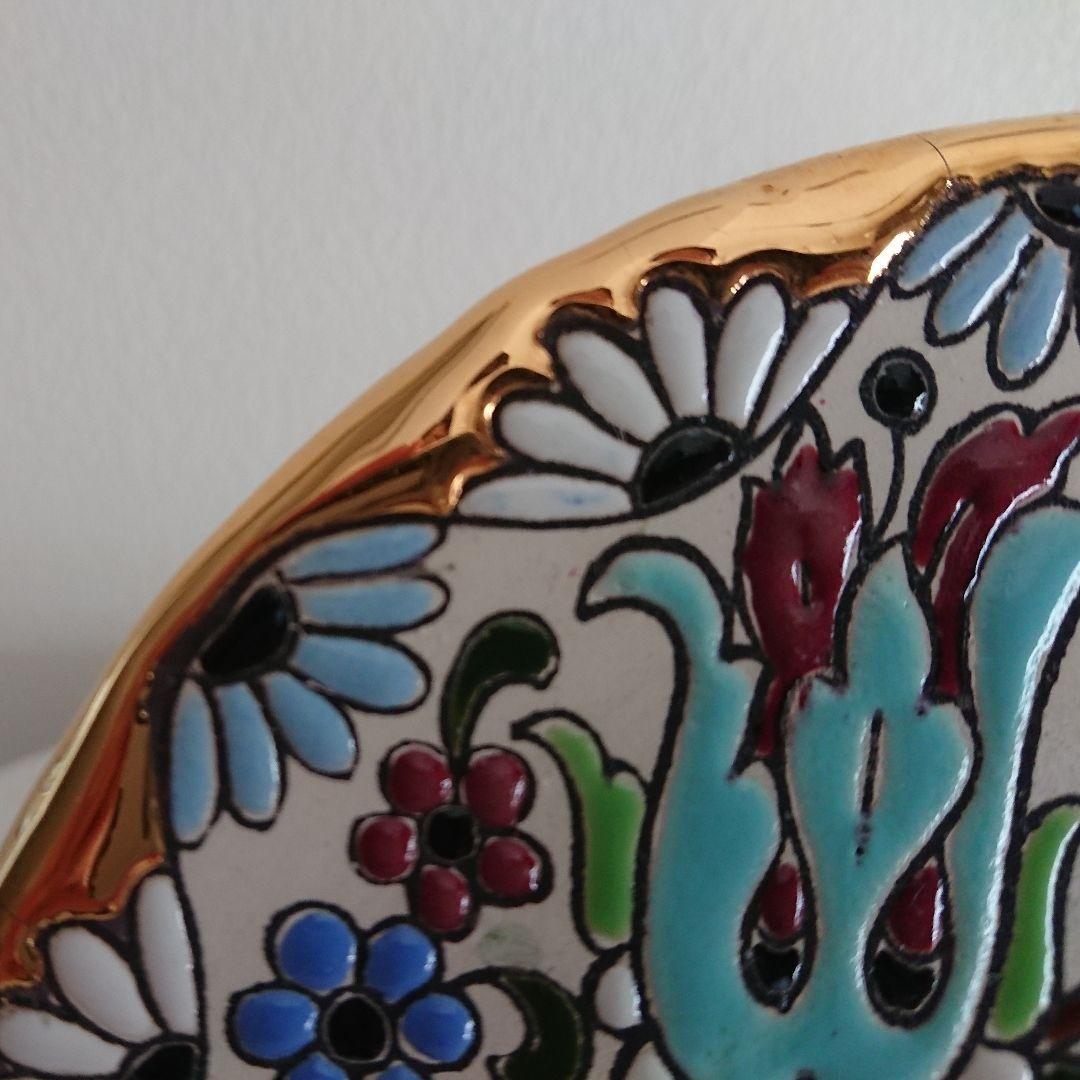 金高騰中】PAIN スペインSEVILLA セビリア焼24k 金彩 飾皿3枚組