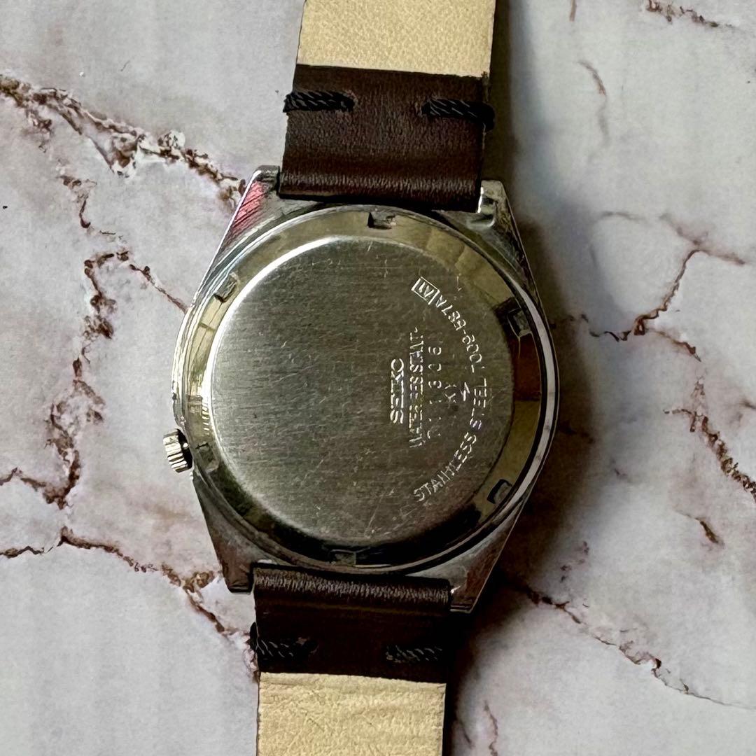 SEIKO5自動巻き メンズ腕時計 ヴィンテージ70Sデイデイト　ブラウン