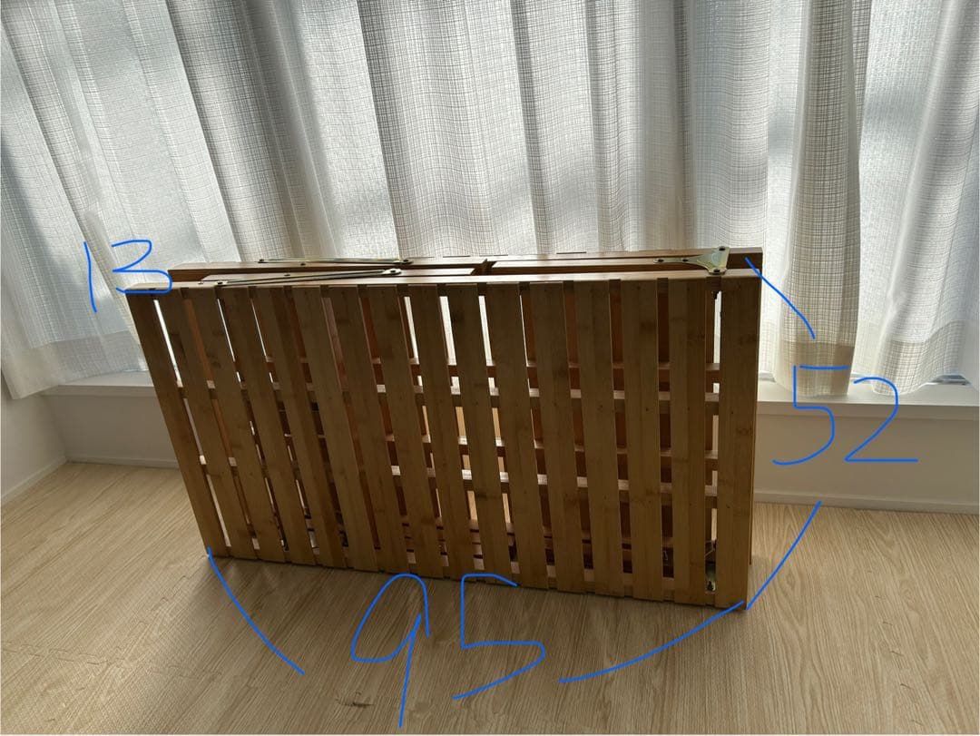 送料込み】竹製折りたたみベッド | ロングクッション付き | 196×52