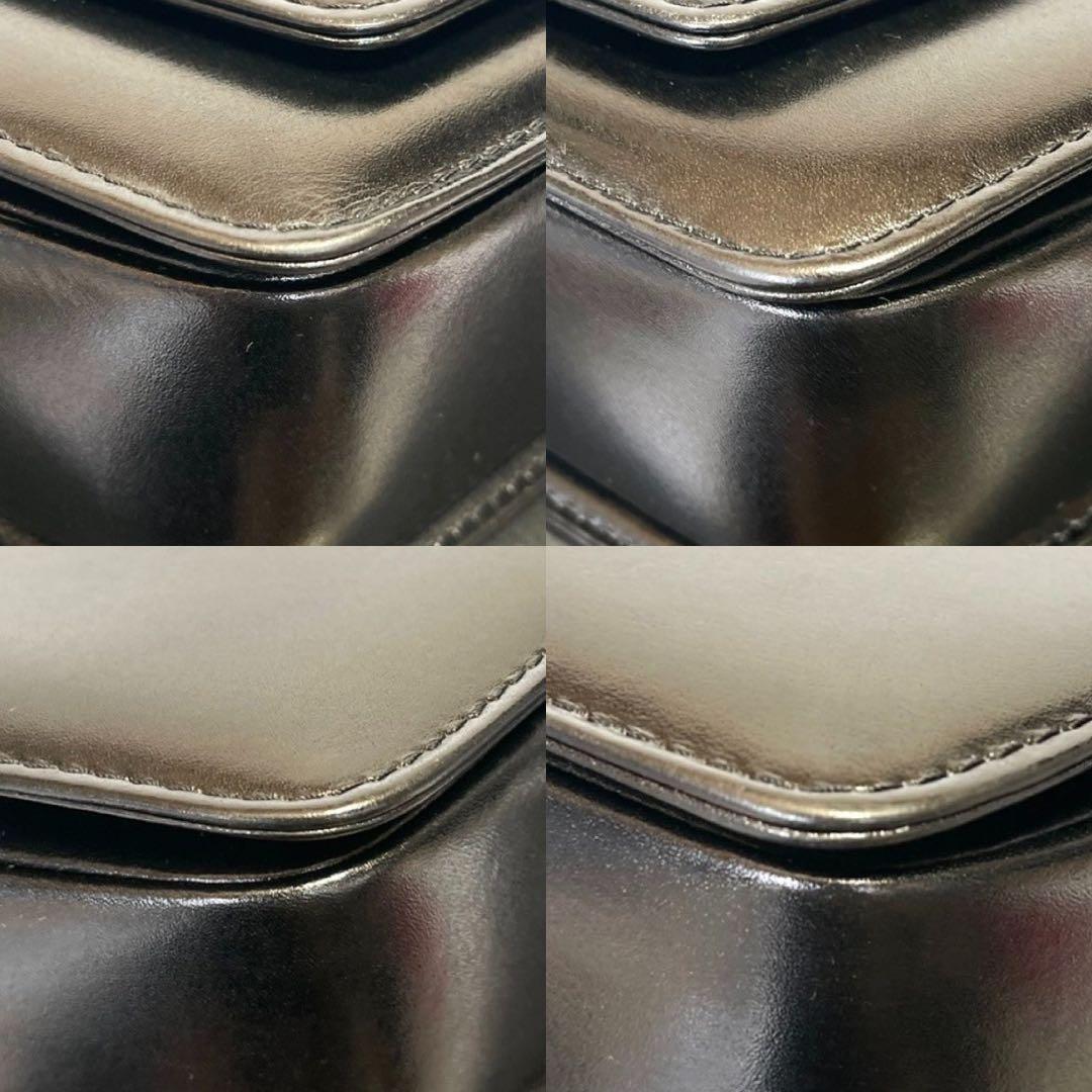 【良品】WAKO 銀座和光 カーフレザー ブラック ゴールド金具 ハンドバッグ