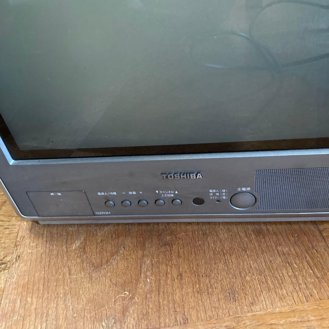 レトロ TOSHIBA ブラウン管テレビ リモコン付き 15ZR3H - メルカリ