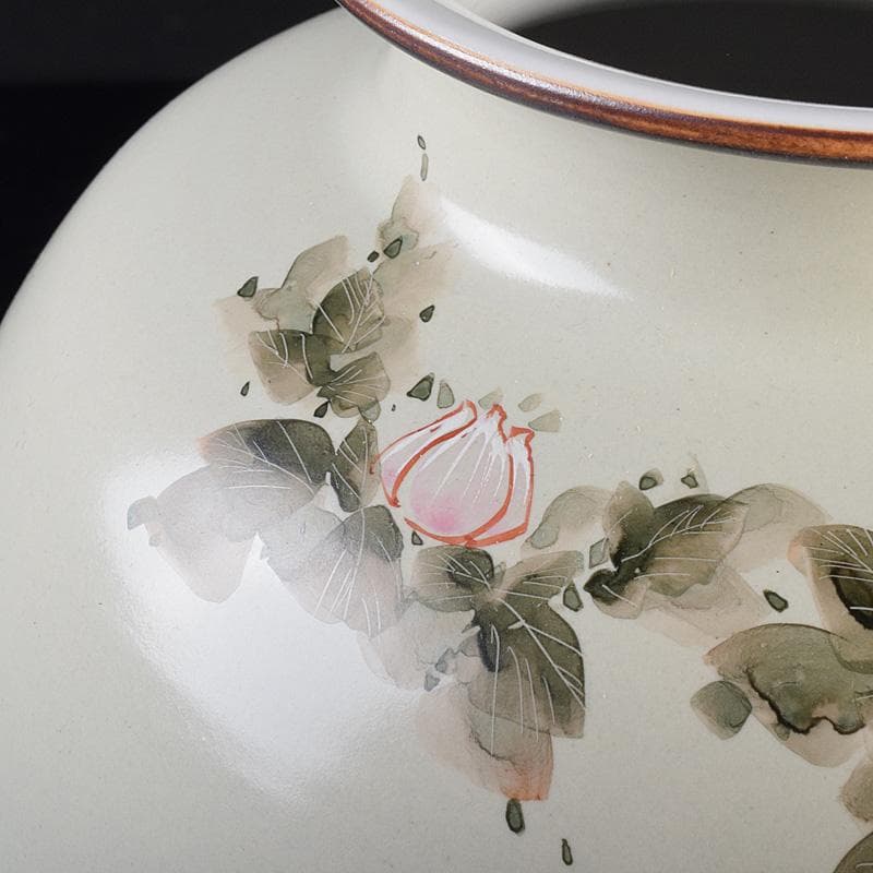 九谷焼 伝統工芸士 中村陶志人作 色絵 花雀文瓶 箱蓋無し C