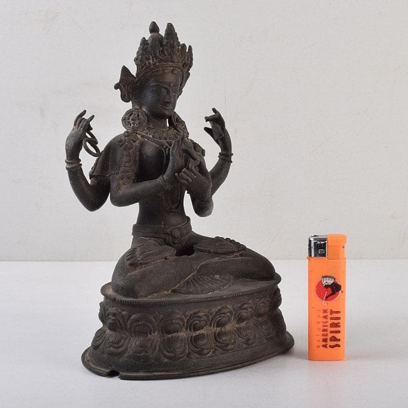 横山　中国　古銅　チベット仏　仏像　M　R9256