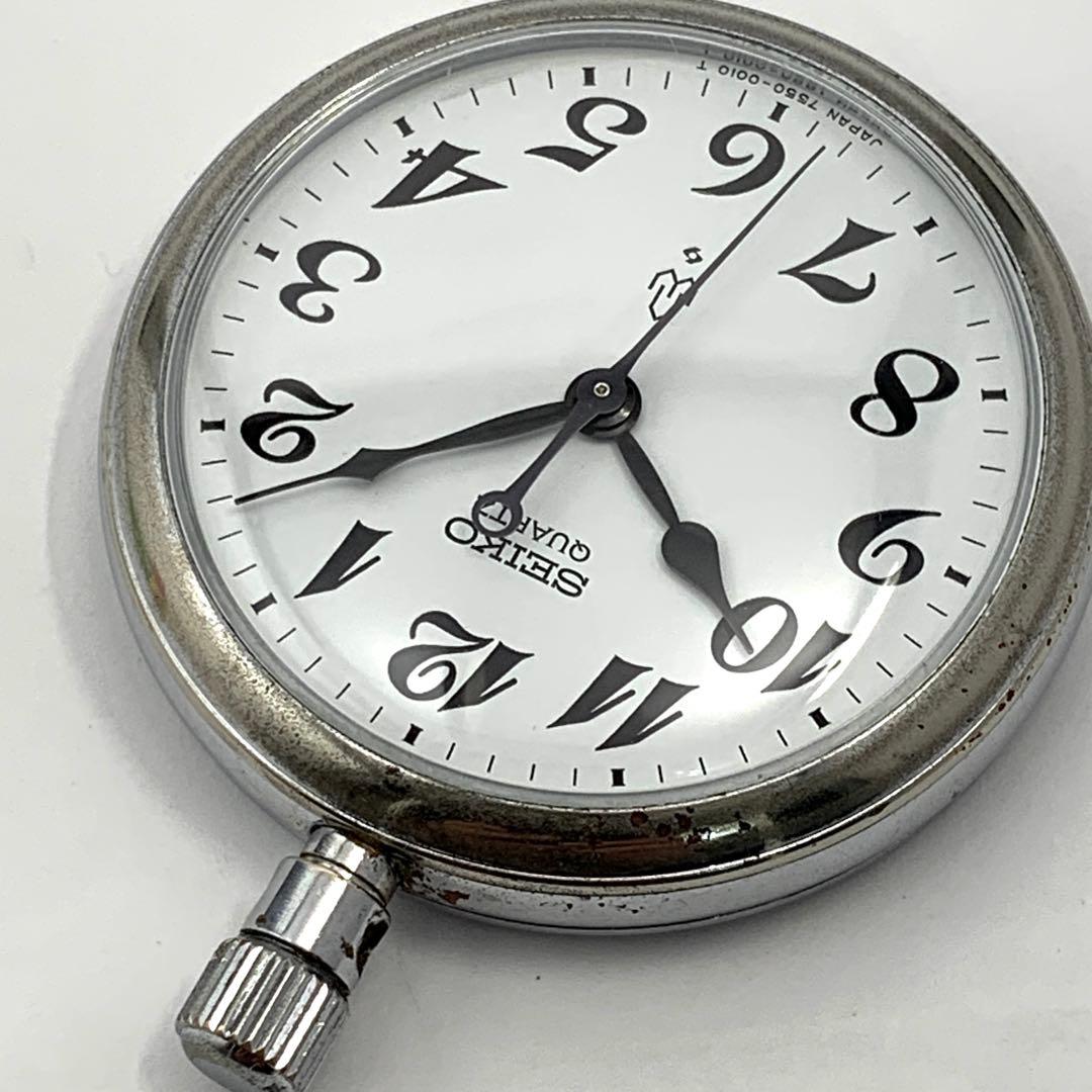 稼働品 SEIKO 懐中時計 セイコー 鉄道時計 QZ式 諏訪工場 ビンテージ