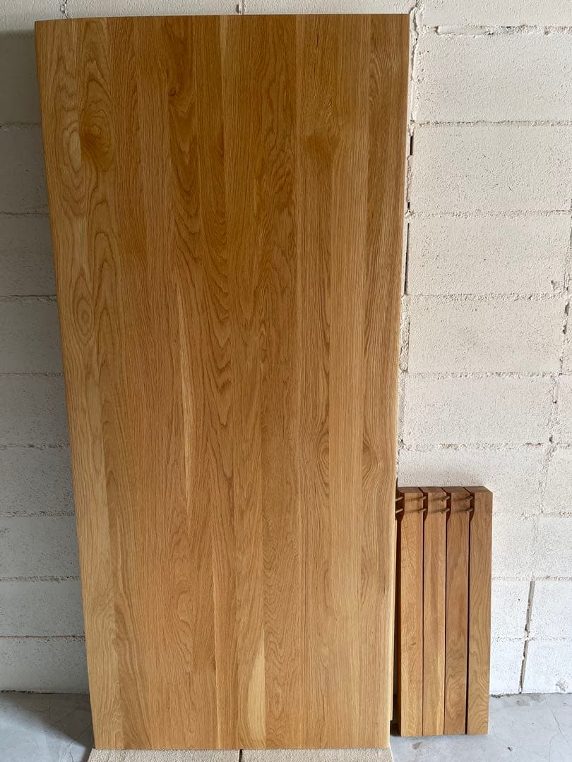 美品　無印良品　MUJI ダイニングテーブル　180 オーク無垢材　引出し付