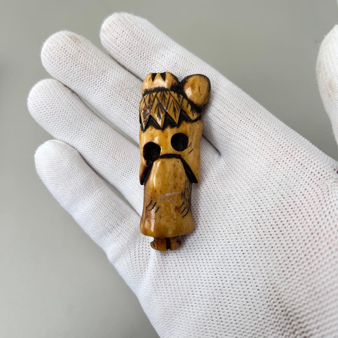 彫刻極上根付天然素材アンティーク骨董飾り物古美術置物細密細工