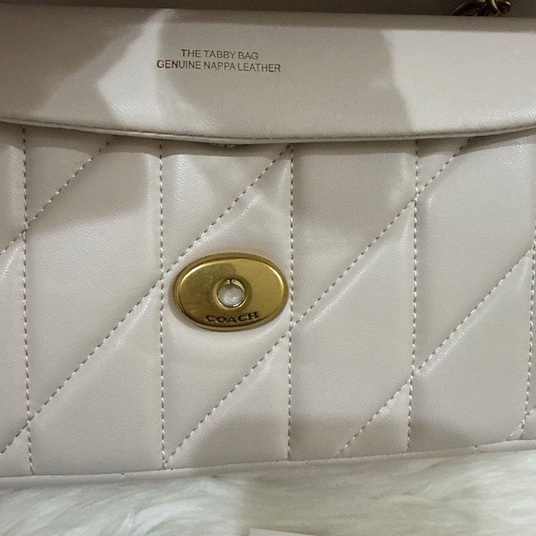 COACH ブラック ショルダーバッグ キルティング　26cm