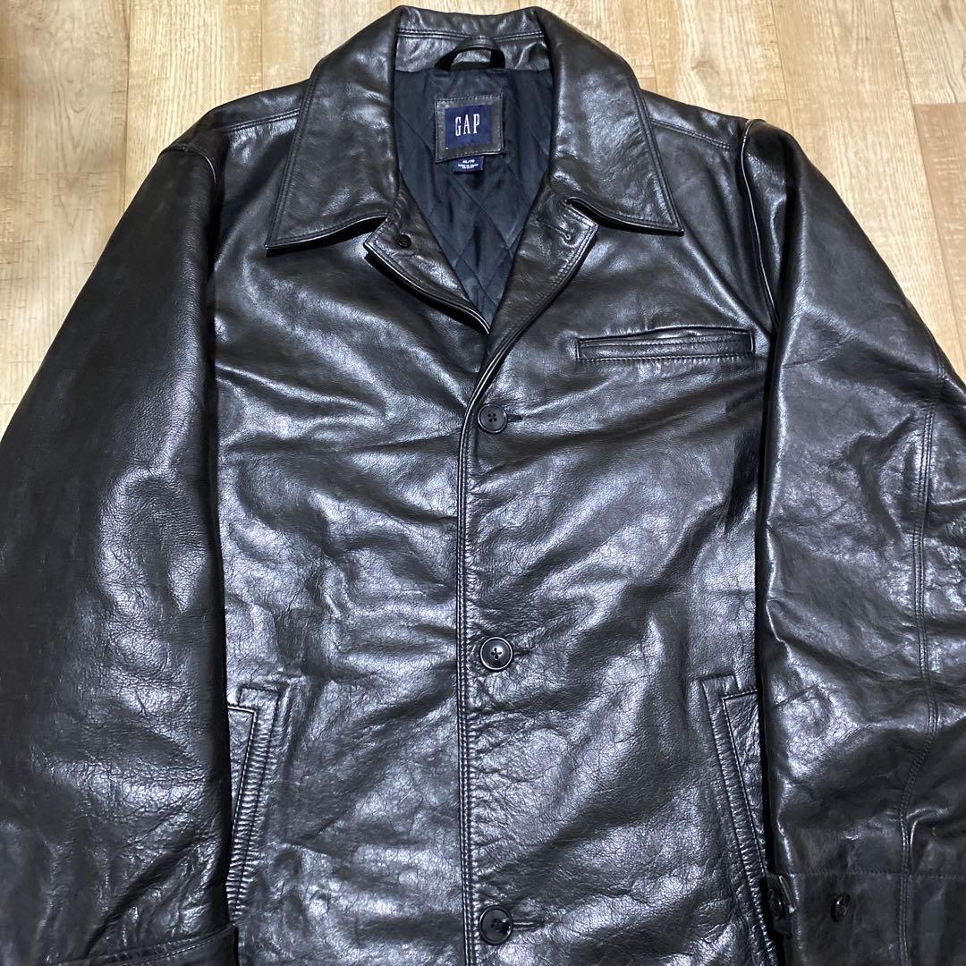 超美品 OLD GAP レザージャケットレザー カーコート 野村訓市着用