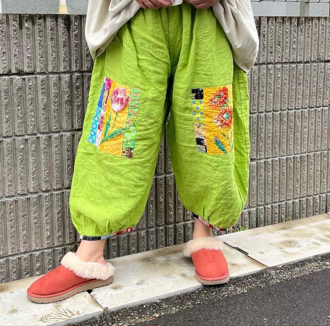 ちくちくもんぺパッチワークマゼンタピンク