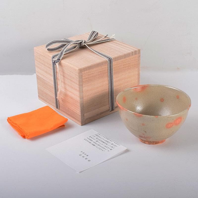 信楽焼 寺垣外窯 杉本貞光作 茶碗 共箱 C R4099 S1159