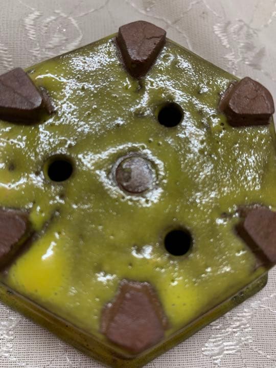 六角 盆栽鉢 黄