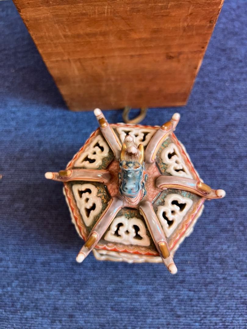 925 中国　骨董　龍型香炉　時代物