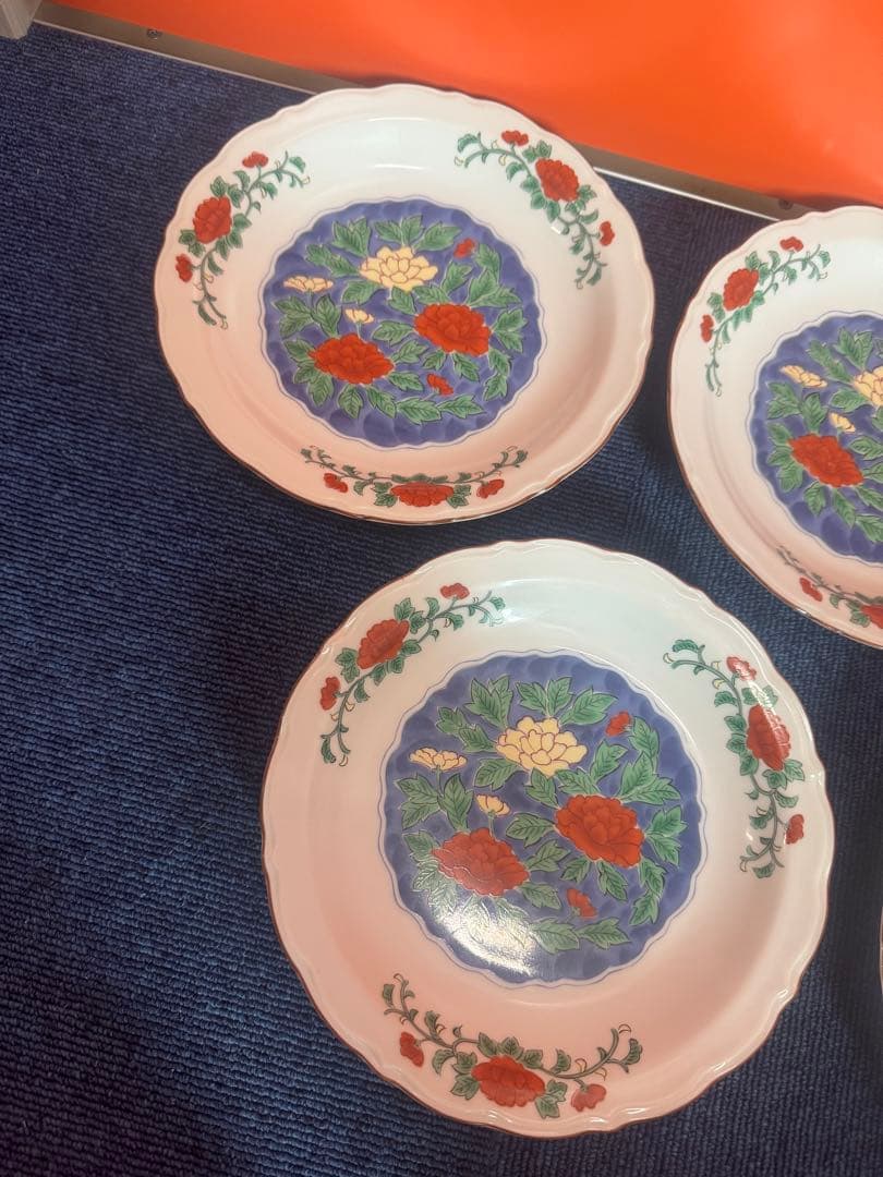 1946 有田焼龍峰皿5客未使用