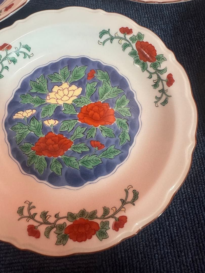 1946 有田焼龍峰皿5客未使用