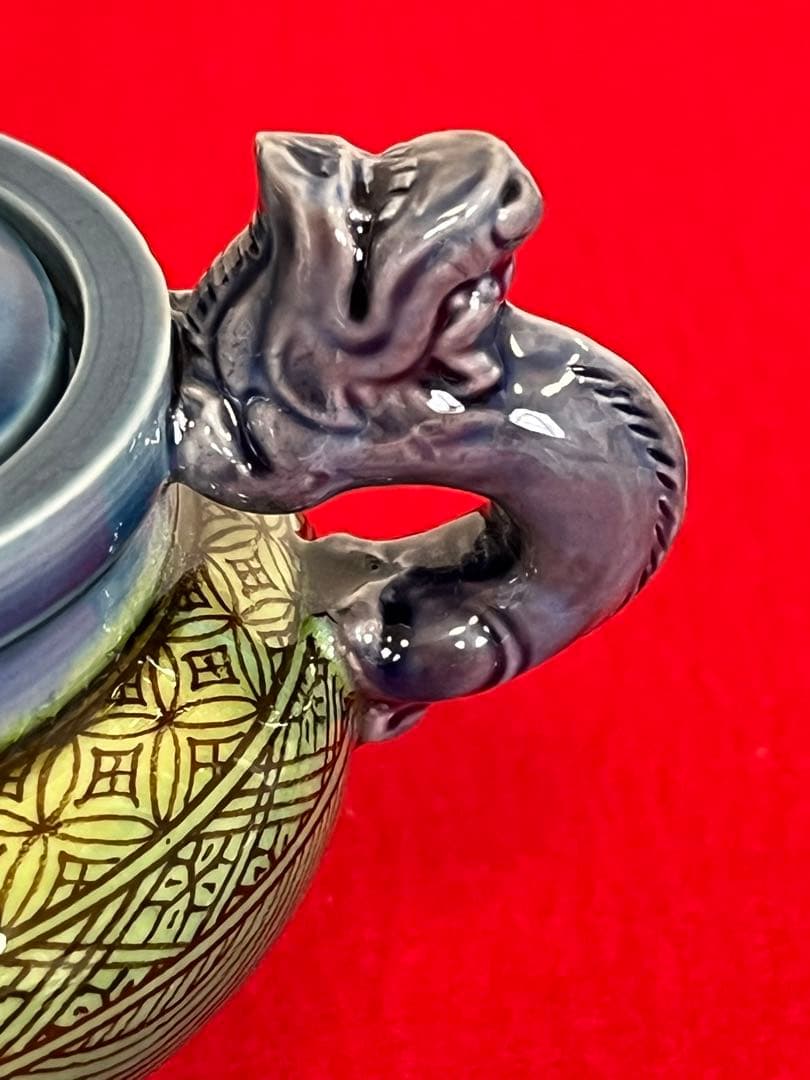 人間国宝 柳雨軒 三代 徳田八十吉(正彦銘)  彩釉 小紋香炉 管理T149