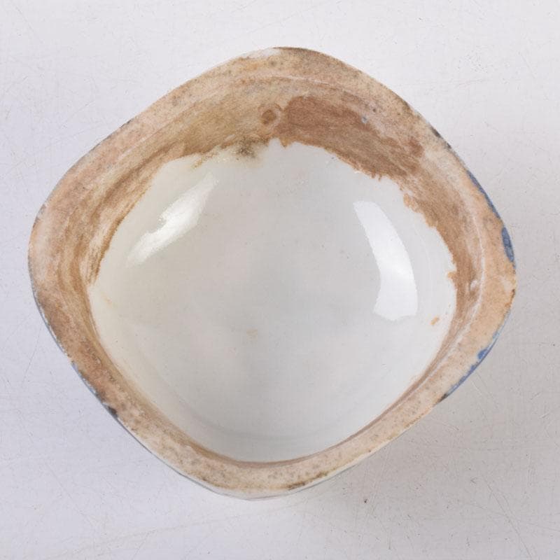 茶道具 色絵 花草文 香合 時代箱 C 8475