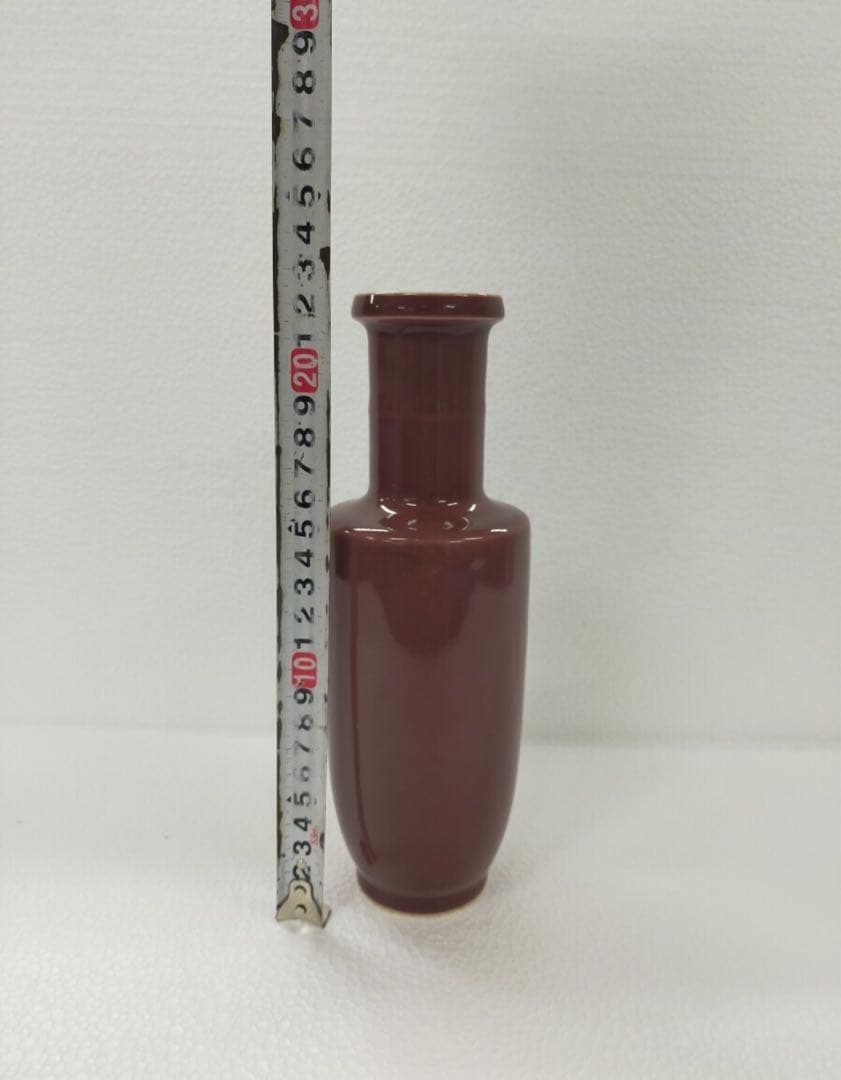 中国 陶器 花立 約20cm 赤陶器 大清雍正年製