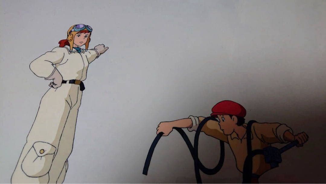 ジブリ セル画 紅の豚 フィオ 宮崎駿 岡村明美 原画 動画 直筆イラスト