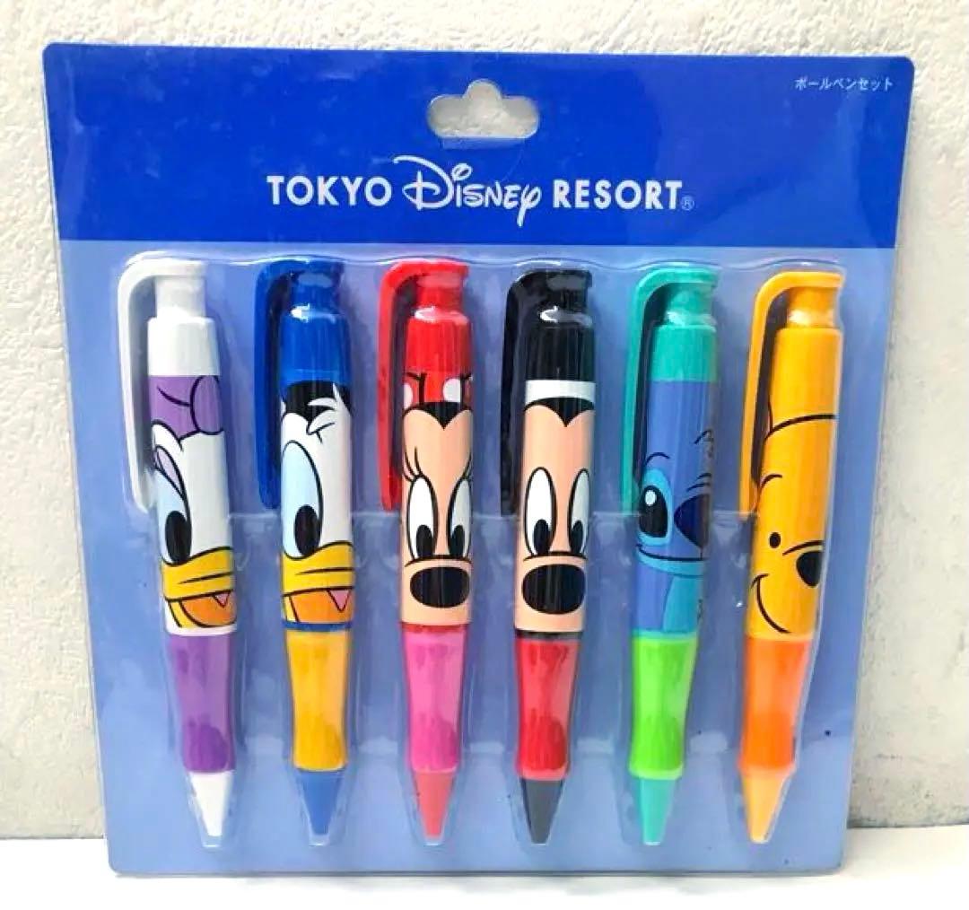 未使用 Disney ディズニー リゾート ボールペン セット フェイス レア
