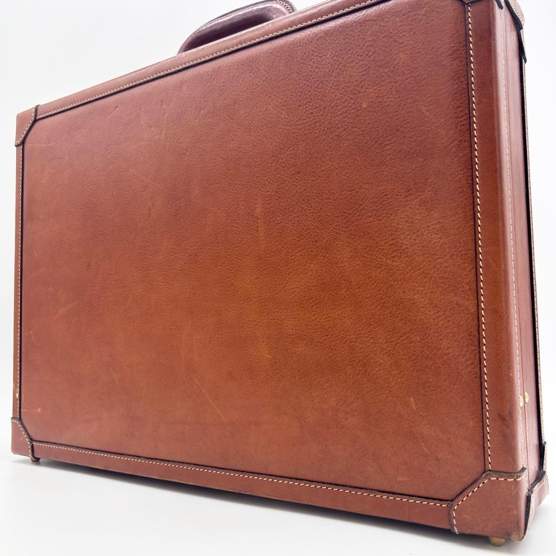 C156 良品 イタリア製 i Santi 本革 アタッシュケース 茶 金具
