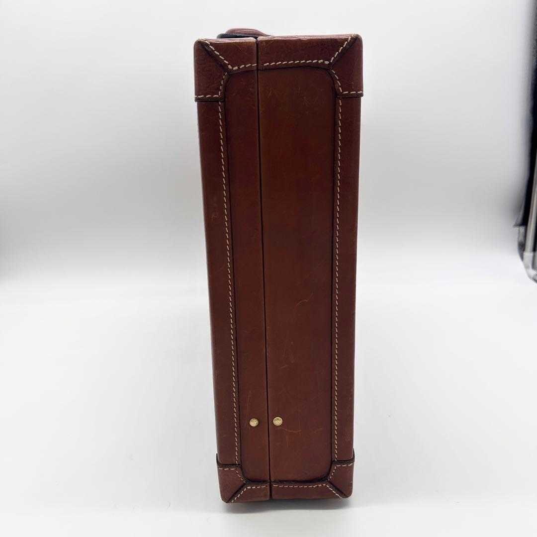 C156 良品 イタリア製 i Santi 本革 アタッシュケース 茶 金具