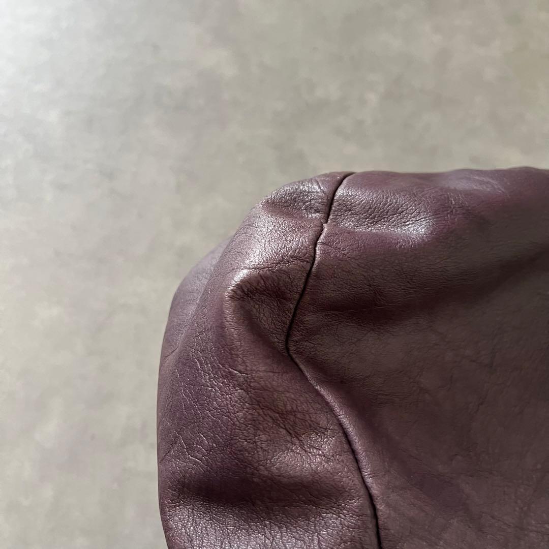 【美品】 アナスイ バタフライ レザー ハンド バッグ ANASUI パープル