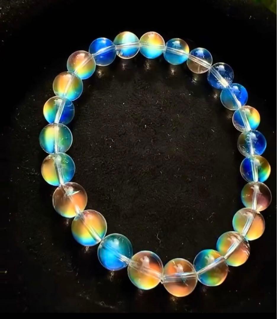 ⭐︎【極上品】天然 マダガスカル ホワイトラブラドライト ブレスレット 8mm