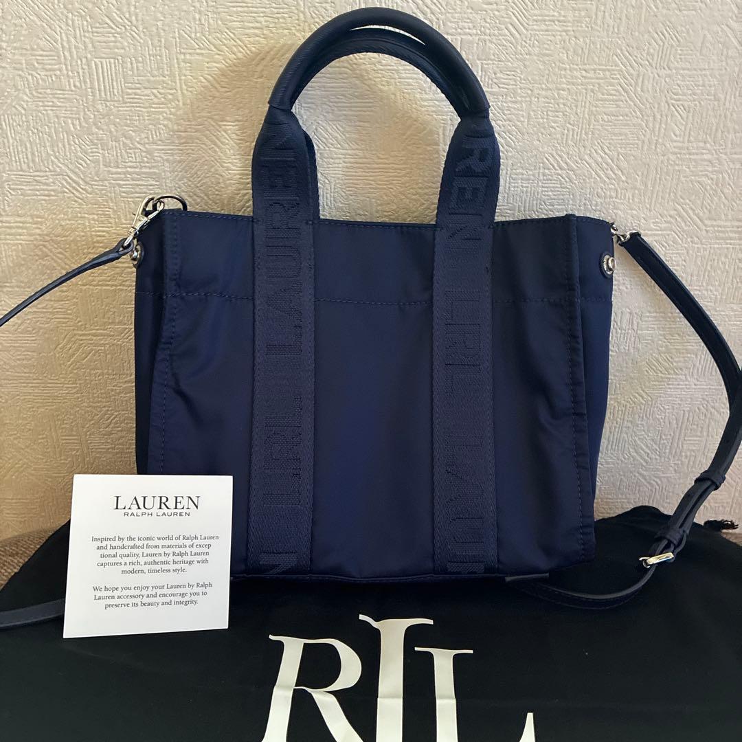 LAUREN ネイビー ショルダーバッグ