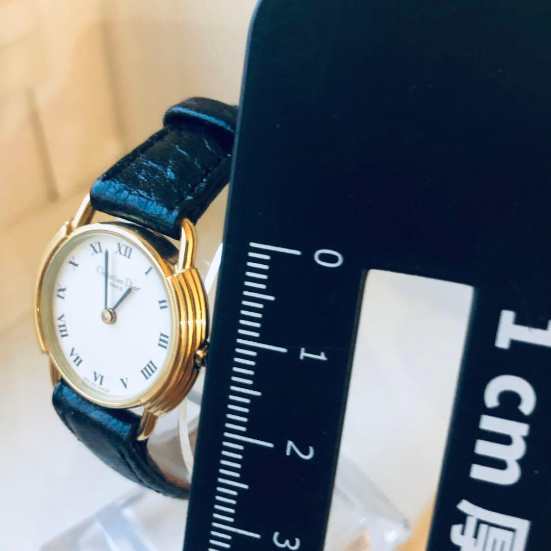 極美品】Christian Dior ローマン電池新品時計 ゴールド