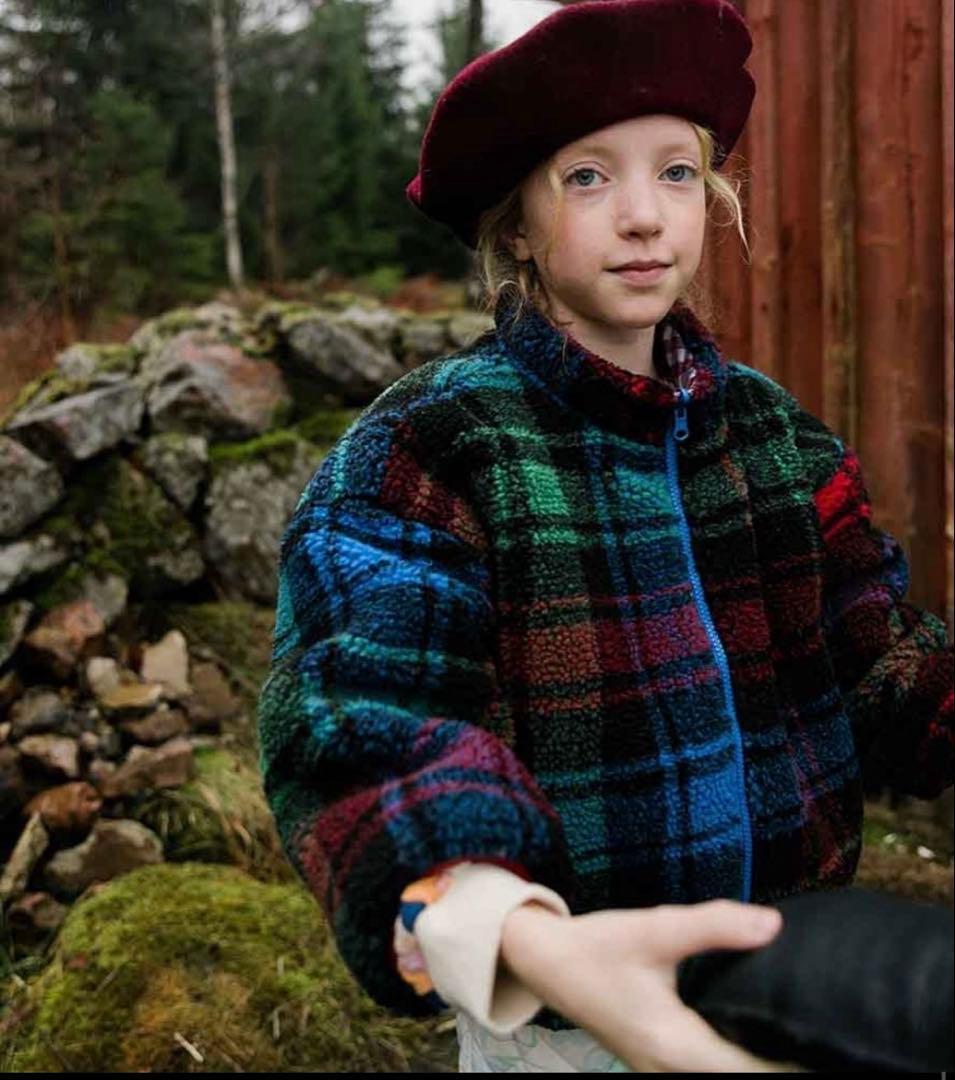 fish & kids リバーシブルボアジャケット アウター　2-3y