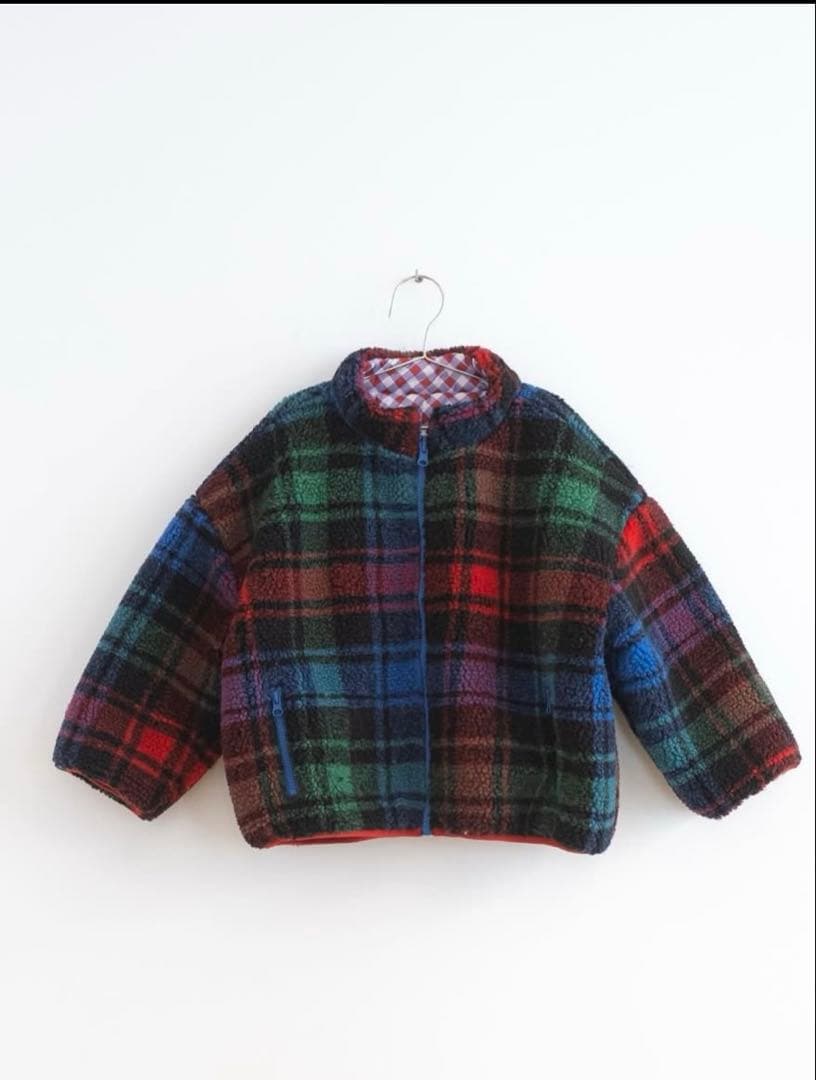 fish & kids リバーシブルボアジャケット アウター　2-3y