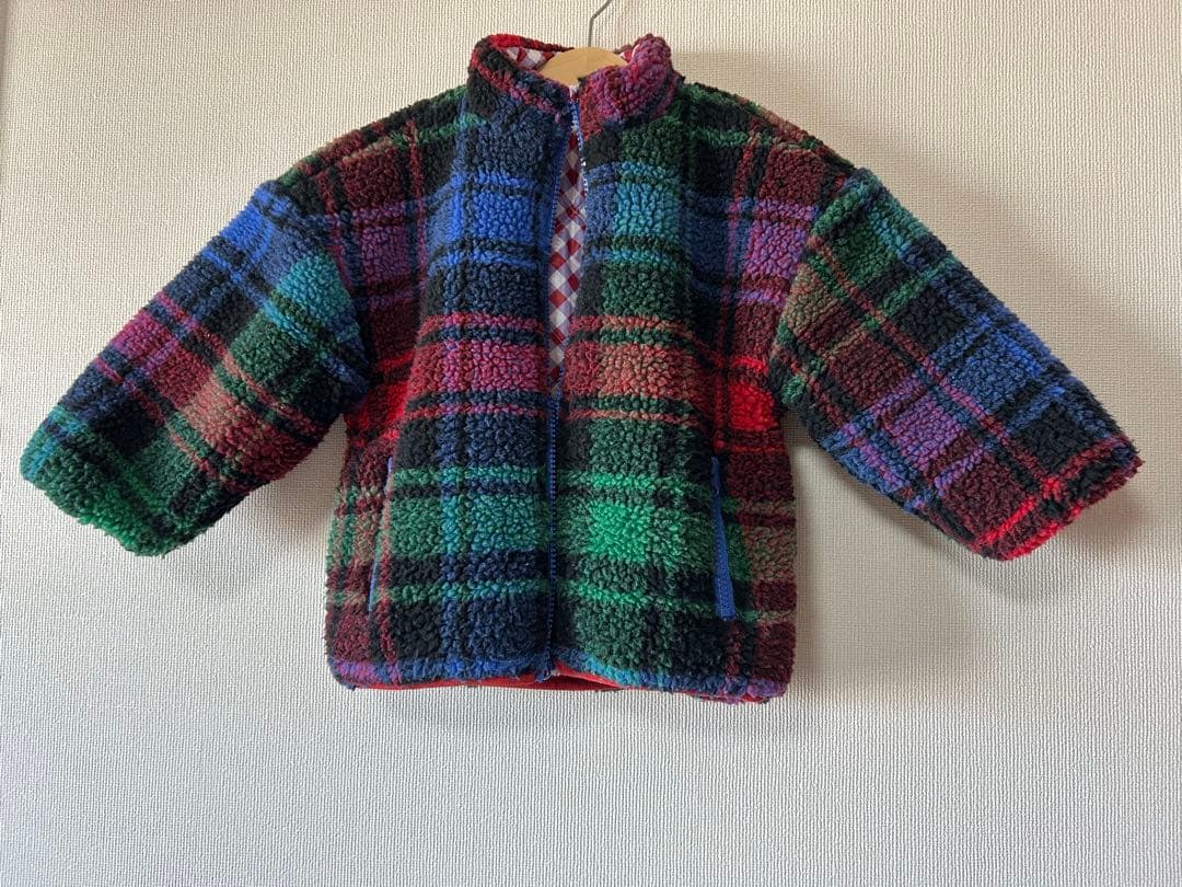 fish & kids リバーシブルボアジャケット アウター　2-3y