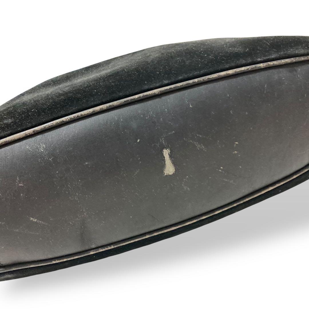 【ヴィンテージ】グッチ　バンブー　ワンショルダーバッグ　スウェード　黒　肩掛け