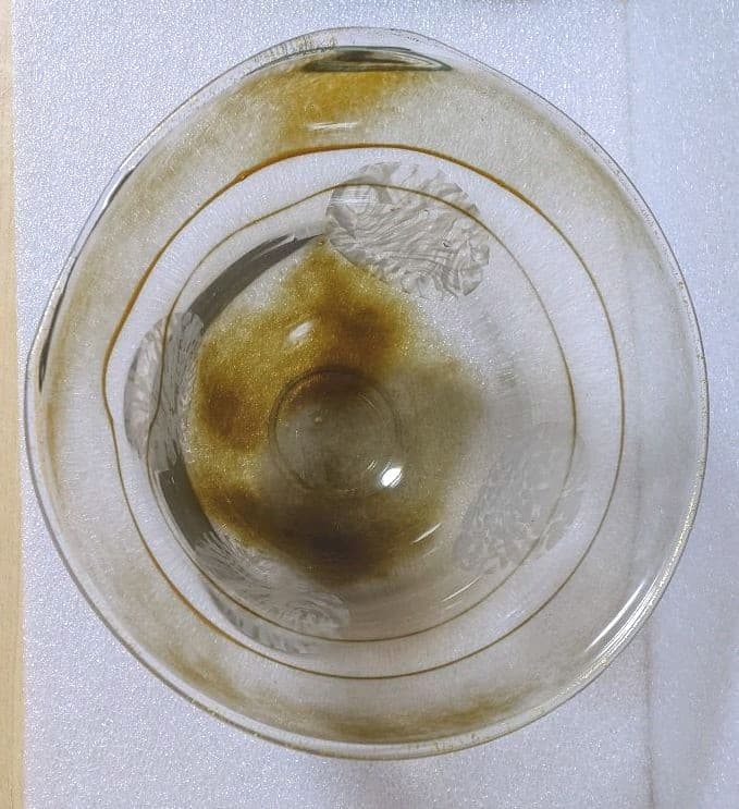 作家物 小西 晃 ガラス工芸 吹きガラス 金彩